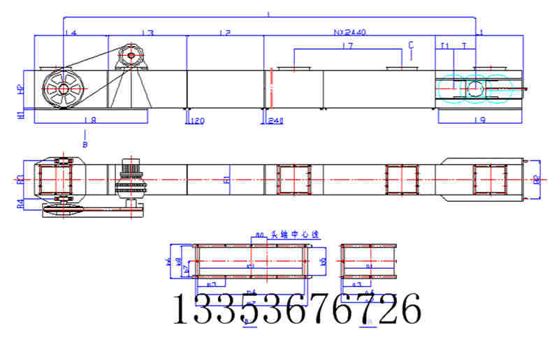 埋刮板輸送機產品常見型號及布置形式示意圖2